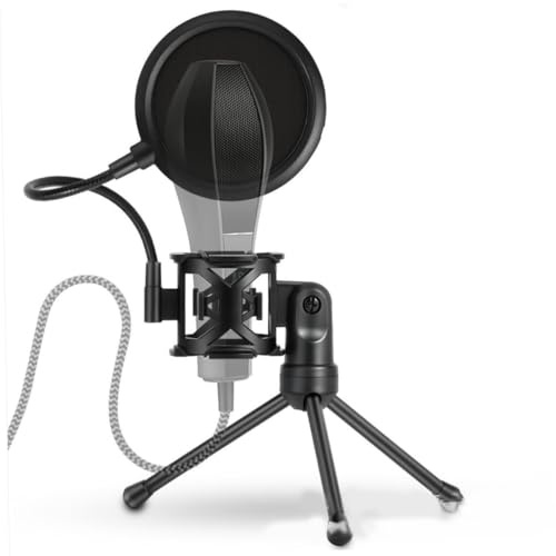 Mikrofonstativhalter mit Filterständer 1 Satz für Broadcasting und Musik | Leichtes Abs, Schwarz, für Amateur und Profi, Tischaufhängung, Universelle Nutzung