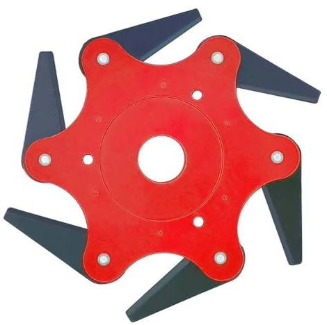 Vividcrate Lama Metallica in Acciaio al Manganese A 6 Denti for Tagliaerba Mangiatore di Erbacce