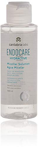 Cantabria Labs Endocare Hydractive Agua Micelar - Limpiador Facial Suave e Hidratante, Desmaquillante para Cara, Ojos y Contorno de Ojos, Todo Tipo de Pieles, 100 ml