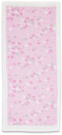 Japanisches Baumwollhandtuch Senshu (Osaka) Handtuch / Handtuch / Hergestellt in Japan, 100 % Baumwolle, schnell trocknend, saugfähig, ultraweich, dünn, traditionelles japanisches Muster (Kirschblüten)