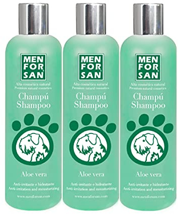 MENFORSAN Aloe Vera Shampoo für Hunde 300ml | Packung mit 3 Einheiten