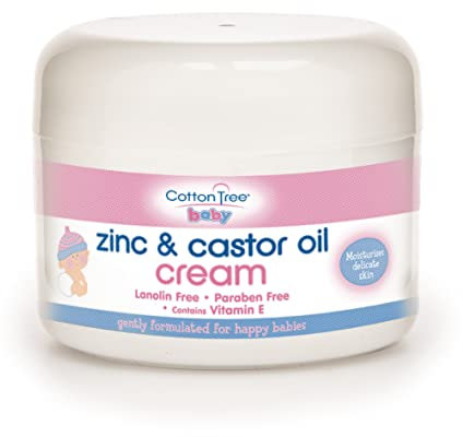Cotton Tree Zinc And Castor Oil Cream For Nappy Rash, White