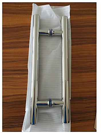 PNAAH Klopfer Durchmesser 32 * 450mm 18 Spiegel Edelstahl Türgriff ziehen Türklopfer (Color : Silver)