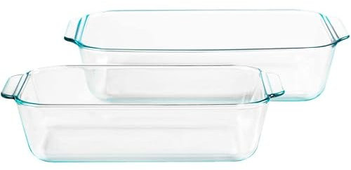 2 Piece Deep Oblong Glass Bakeware Set