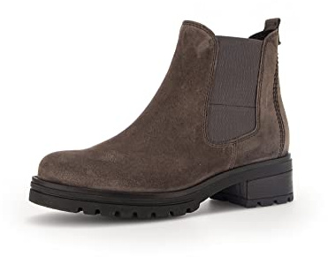 Gabor Mujer Botines, señora Botas Chelsea,Plantilla Desmontable,Medias Botas,Bota de Deslizamiento,Plano,Botas,Marrón (Braun) / 30,40.5 EU / 7 UK