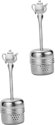 YARNOW Infuseur à Thé Boule en Acier Inoxydable Argenté, Lot de 2, Passoire à Thé Fine, Filtration Rapide, pour Usage Domestique et Bureau, Accessoire Pratique Cuisine