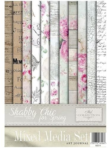 ITD Collection -Scrapbooking Paket A4 Zubehör-Decoupage Set-Scrapbook Papier Satz mit Pergamentpapier-Größe 210x297mm (MS014 - HS code 48021000)