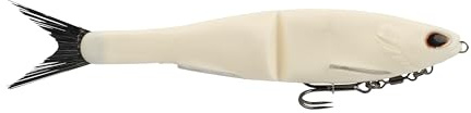Berkley PowerBait® Nessie Glide Bait, Raw, 5 in, Fishing Bait with Irresistible Flavor, Soft Swimbait Ideal for Bass Fishing, Equipped with Fusion19 Hook