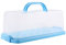 Dropfree Portable Bread Box with Handle Loaf Cake Container Plastic Rectangular Food Storage Keeper Carrier 13Inch Translucent Dome for Pastries, Bagels, Bread Rolls, Buns