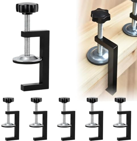 Lot de 6 pinces G - Pince de table - Support universel - Plage de serrage de 10 à 57 mm - Pour aide à l'armoire, le montage domestique, le travail du bois, le bricolage