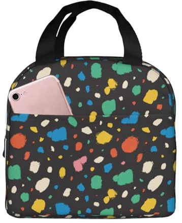 Loncheras aisladas para hombres y mujeres, trabajo, colores brillantes, bolsa térmica suave aislada para viajes, a prueba de agua, lonchera pequeña para adultos, para hombres y mujeres, bolsa de