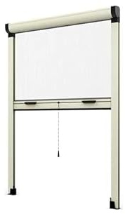 ZANZARIERA A RULLO FINESTRA VERTICALE 120X170CM, COLORE AVORIO