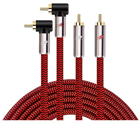 AJOHBM Audiophile Audio Cable Dual RCA to Dual RCA Compatible With AMP Sub-woofer Speaker Car DVD 2 RCA OFC Shielding Cable 1M 2M 3M 5M 8M 10M 12M(L-I,12meter)