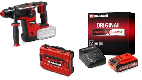 Einhell Professional Akku-Bohrhammer TP-HD 18/26 Li BL Power X-Change (18 V, Brushless, 2,6 J, SDS-plus, 26 mm Bohrleistung in Beton, 4 Funktionen, inkl. 4,0 Ah Akku, Koffer)