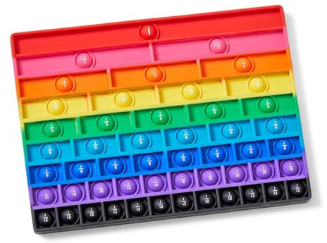 Learning Resources Rainbow Fraction Sensorischer Bubble Popper, Lernspielzeug für Brüche ab 8 Jahren