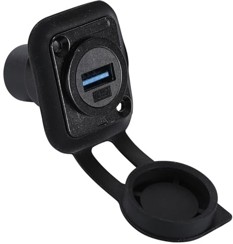 Greluma 1 Pz Connettore passante per montaggio a pannello USB 3.0 serie D | Adattatore connettore USB A femmina-femmina con cappuccio antipolvere