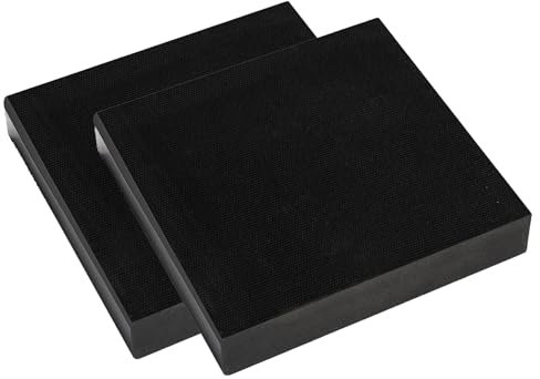 CTRSM Anti vibration pads,Rubber pads， Vibration Pads Hard Bench 2 Pieces Square Plate Suitable for Washing Machine Dryer Treadmill(120x120x20mm)