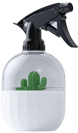 SIUSYACI Flacon pulvérisateur de jardinage en forme de cactus - 500 ml - Étanche - Grande capacité - Portable - Arrosoir décoratif pour la maison (blanc)