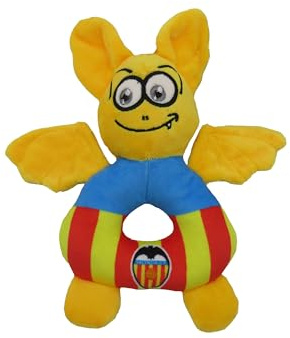 CyP Brands- Valencia, Sonajero, Accesorios para bebés, Peluche, Muñeco bebé, Color Amarillo, Producto Oficial