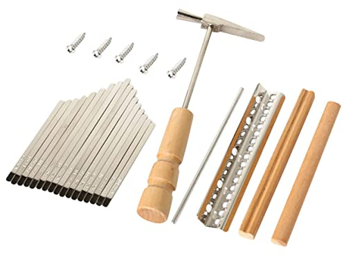 HONITANO Kalimba Schlüsselsatz 17 Tasten Daumenklavier Zubehör und Metall mit Einfachem Zusammenbau für Selbstgemacht und Geschenk für Kinder