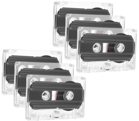NUOBESTY 6 Audio Vergini Registrabili 60 Minuti Cassette Vuote per Registrazione Professionale Compatibili Registratori e Lettori per Uso Domestico e Didattico