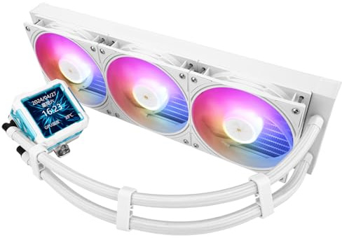 TR-Thermalright FW PRO 360 ARGB White Liquid CPU Kühler, pantalla LCD IPS de 2,73 pulgadas con resolución de 320x320, magnético, tema de pantalla DIY, para AM4/AM5, LGA1851/1700 /115x