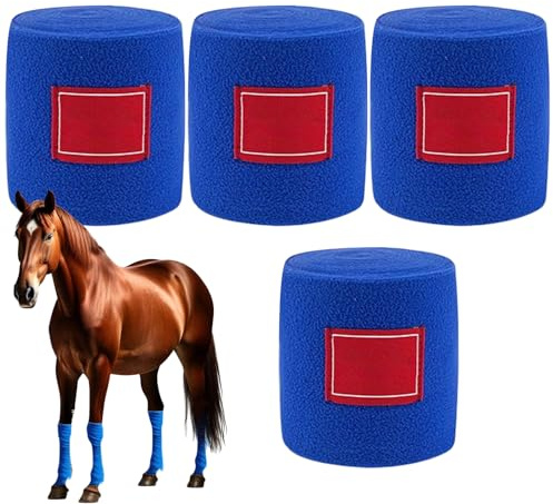 Yhsioaklo Bandage für Pferde, elastische Bandagen für Pferdefüße, 4 flexible Bandagen für Training, Erholung, tägliche Spaziergänge, Stallpflege