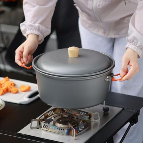 MoSundi Pentola portatile da 7,5 l, in alluminio, da campeggio, per uso esterno, compatibile con campeggio e picnic