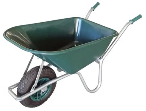 Generico Carrello da Giardino in Metallo Resistente con Ruote pneumatiche for Uso agricolo ed edilizio