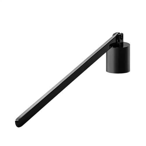 Edelstahl Kerzenlöscher, Candle Extinguishe Kerzenlöscher mit langem Griff Glockenförmiger Docht Löscher Kerzenzubehör Kerzenglocke Candle Extinguisher Dochtlöscher für die Meisten Kerzen (Schwarz)