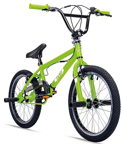 Bergsteiger Ohio 20 Zoll BMX Freestyle Fahrrad mit 360° Rotor | Hardtail-Dirt-Rahmen, V-Bremsen, Doppelwandfelgen, Stahl-Pegs, ideal ab 130 cm für Tricks und Alltag, für Street und Park