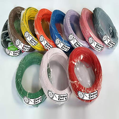 ® ELETTRO CAVI K - CAVO FS17 1x2,5 mm² COLOR GIALLO VERDE CPR CORDINA UNIPOLARE 50 METRI
