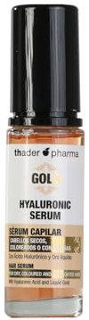 Thader Pharma Sérum capillaire Hyaluronic Gold, idéal pour les cheveux colorés ou méchés, 30 ml