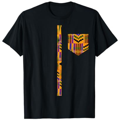 African Print Dashiki for Men Traditional African Kente T-Shirt