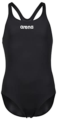 Arena Fille Girl's Team Swimsuit Swim Pro Solid Une pi ce, Black-White, 6-7 Ans EU