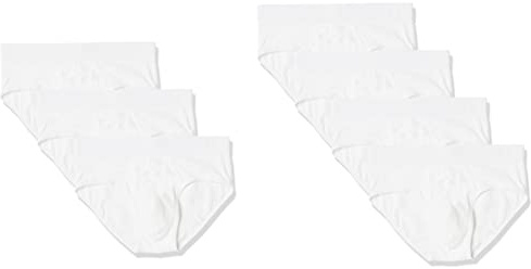 Amazon Essentials Herren-Slips aus Baumwolljersey, 7er-Pack, erhältlich in Big & Tall, Weiß, XS