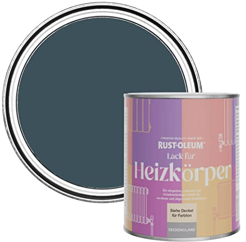 Rust-Oleum Blue Heat Resistant Radiator Paint in Satin Finish - Evening Blue 750ml
