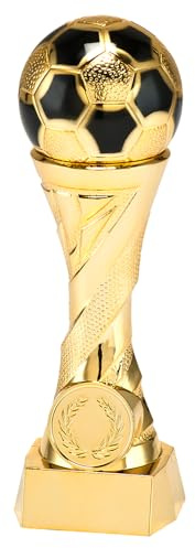 Larius Pokal hederspris fotboll i guld och silver med önskad gravyr (utan önskad text, guld, L)