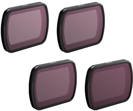 SKYREAT Osmo Pocket 3 ND Filter Kit, Magnetic ND Light Reduction Filter for DJI Pocket 3 Accessories - 4 Pack (ND8/ND16/ND32/ND64) - Aluminium Frame