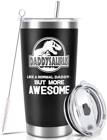 Fathers Day Tumbler Gifts,20OZ Tumbler,Dad Birthday Gifts for Grandad Daddy | Stainless Steel Tumbler with Straw Lid,Fathers Day Presents for Stepdad Husband from Daughter Son on Christmas Anniversary
