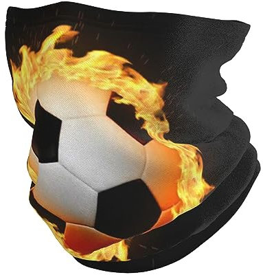 FUkker Halsmanschette, Motiv: Fußball, Halswärmer, weicher Gesichtsschutz, Schlauch, Halbgesichtsmaske, Schal, Sturmhaube für Outdoor-Sportarten