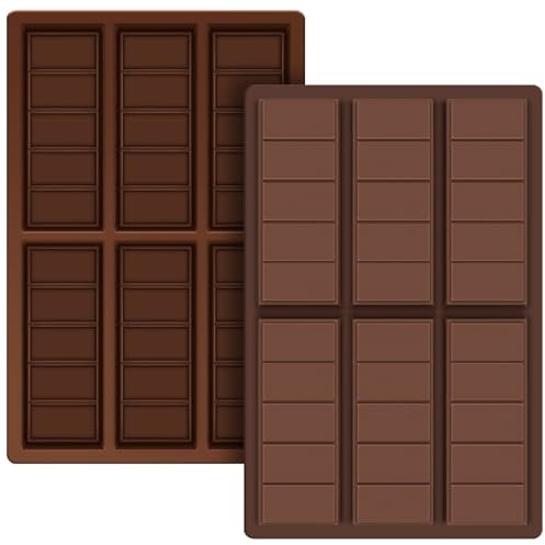 JUSONEY Molde de Chocolate, 2 Piezas Molde de Silicona de Grado Alimenticio Molde de Chocolate Sin BPA Recubrimiento Antiadherente para Chocolate y Cera Derretida (Forma 2)