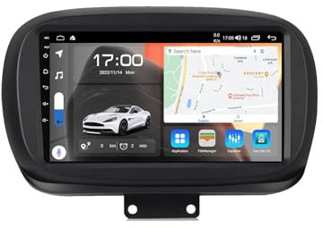 Car Stereo 2 DIN Android 12 For Fiat 500X Wireless Carplay Android Auto,9 IPS Touch Screen Car Audio With BT 5.0/FM AM Radio/DAB+ RDS/DSP/DVR/GPS/SWC/OBD 2(M150CP)