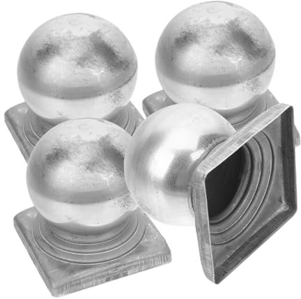 Homoyoyo 4stücke Teiliges Quadratische Pfostenkappen Aus Metall Verzinkte Schutzabdeckung Für Zaunpfähle Witterungsbeständig Einfache Montage Guardrail Post Cover