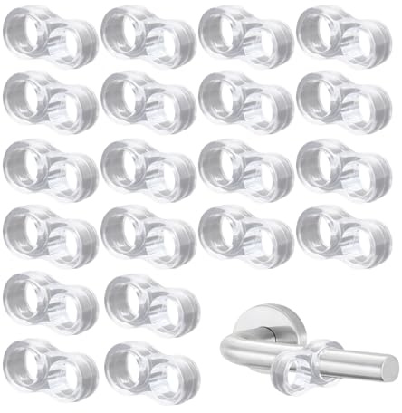 HJIAMA Türgriff Schutz, 20 Stück Türgriff Stopper, Türstopper Transparent, Wandtürschnäpper, PVC Türgriffschnäpper, für Innen und Außenbereich Geeignet