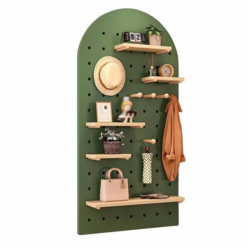Large Green Wooden Pegboard for Craft Room Workbench 60x120cm Organize Your Workshop with Thick 12mm Hole Wall Board