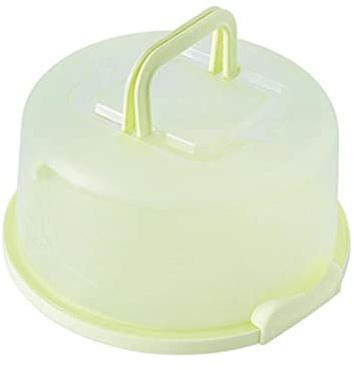 SiaBiced Porta Torta Rotondo con Comoda Maniglia per Torte Da 8 Pollici, Verde