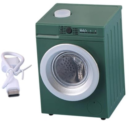 Sharplace 1:12 Dollhouse Washing Machine Mini Model Scenery Supplies Micro Landscape Simulation Accessories Toy for Home Bedroom Decor, Green