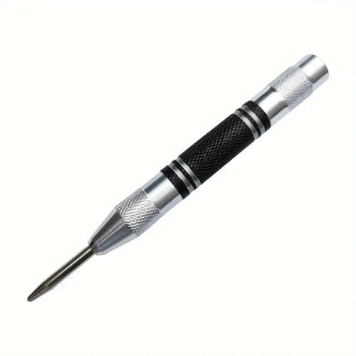 Automatischer Körner, Lochmarkierer, Holz, Metall, Stahl, Federkraft, Kerner, Bohrer, Sucher, Hochleistungsstanzer, Zimmerei, automatisches Handwerkzeug (Körner, 1 Stück)