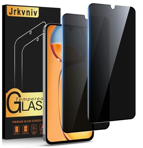Jrkvniv Privacy Pellicola per Xiaomi Redmi 13C Vetro Temperato Anti Spy Durezza 9H Vetrino Protettiva Anti-Graffio Senza Bolle Ultra Resistente Anti-Impronta Anti-Spia Protezione Schermo,2 Pezzi